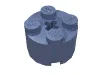 Brick Round 2 x 2 with Axle Hole / Sand Blue