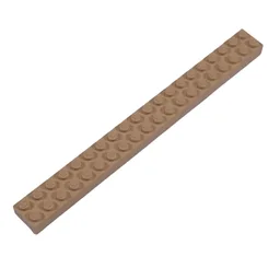 Modulex Brick 2 x 20 with M on Studs / Modulex Lemon