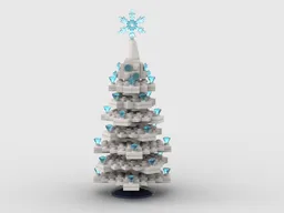 White Christmas Tree Winter Village Seasonal