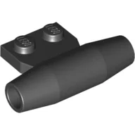Engine - Smooth, Small 1 x 2 Side Plate [With Axle Holders] / Black