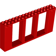 Lego Frame 2 x 16 x 6 with Knobs / Red