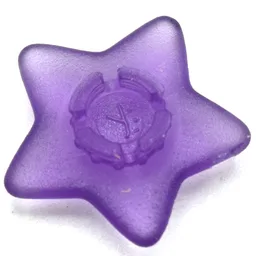 Clikits Icon, Star 2 x 2 Small with Pin [Frosted] / Trans-Medium Purple
