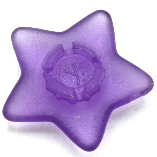 Lego Clikits Icon, Star 2 x 2 Small with Pin [Frosted] / Trans-Medium Purple