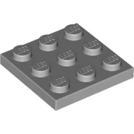 Plate 3 x 3 / Light Bluish Gray