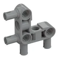 Technic Pin Connector Hub Perpendicular 3 x 3 Bent with 4 Pins (Pin Ridges Along Part)