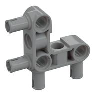 Lego Technic Pin Connector Hub Perpendicular 3 x 3 Bent with 4 Pins (Pin Ridges Along Part)