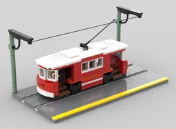 classic red trolley