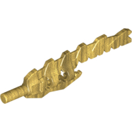 Lego Weapon Sword Serrated with Bar Holder / Pearl Gold
