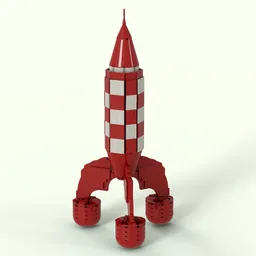 Tintin XFRL-6 rocket-Destination Moon