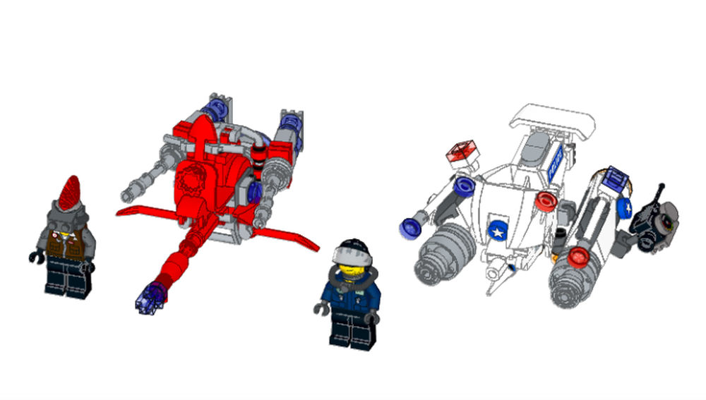 Lego Sci-fi Speeder Chase