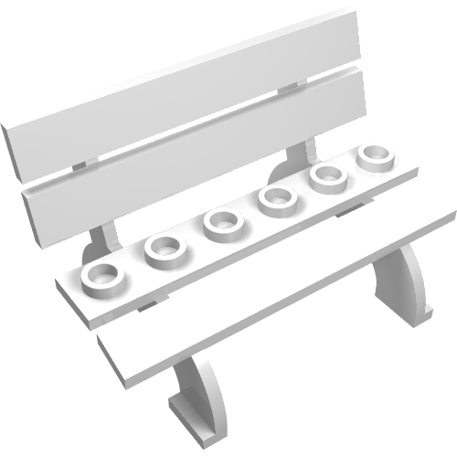 Lego Fabuland, Bench Seat / White