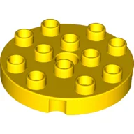 Duplo Plate Round 4 x 4 / Yellow
