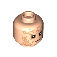 Lego Minifig Head Anakin Skywalker (Darth Vader), Nougat Scars, Scowl Print / Light Nougat