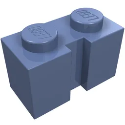 Brick Special 1 x 2 with Groove / Sand Blue