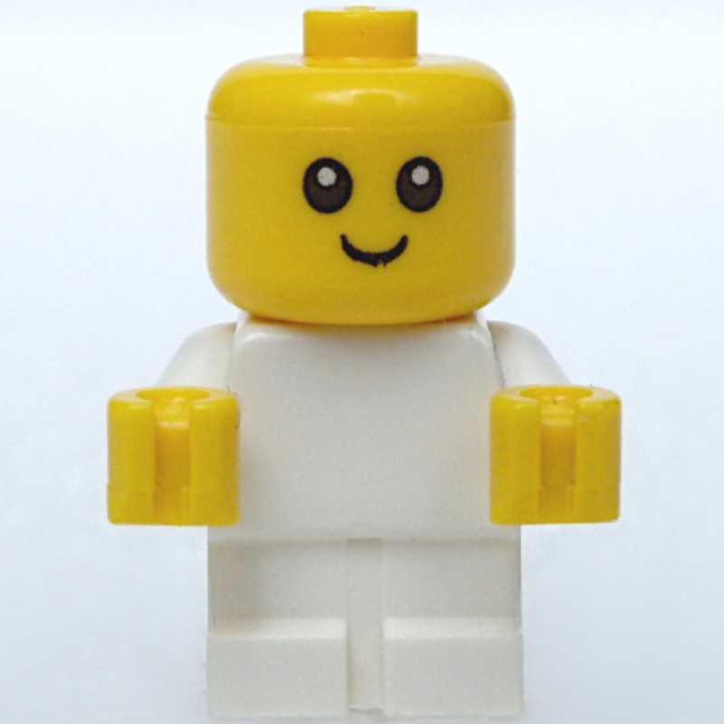 Lego Baby, White Body - Head with no neck
