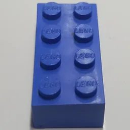 Brick 2 x 4 with Old Logo on Studs and without Cross Supports