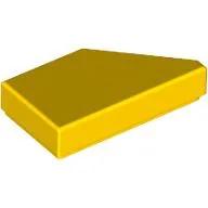 Tile 1 x 2 with Stud Notch Left / Yellow