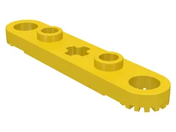 Technic Plate 1 x 5 with Toothed Ends, 2 Studs and Center Axle Hole