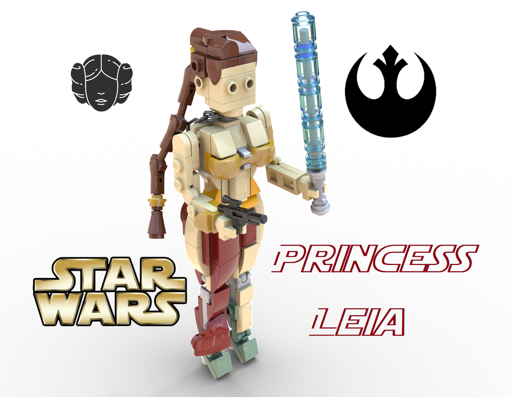 Lego Princess Leia - Star Rebel Wars - slave - UCS scale for Landspeeder 75341