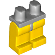 Lego Hips and Yellow Legs / Light Bluish Gray