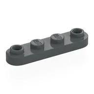 Plate Special 1 x 4 Rounded with 2 Open Studs / Dark Bluish Gray