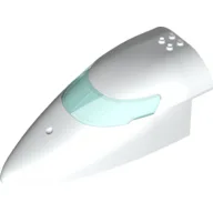 Aircraft Fuselage Curved Forward 8 x 16 x 5 with Trans-Light Blue Glass / White