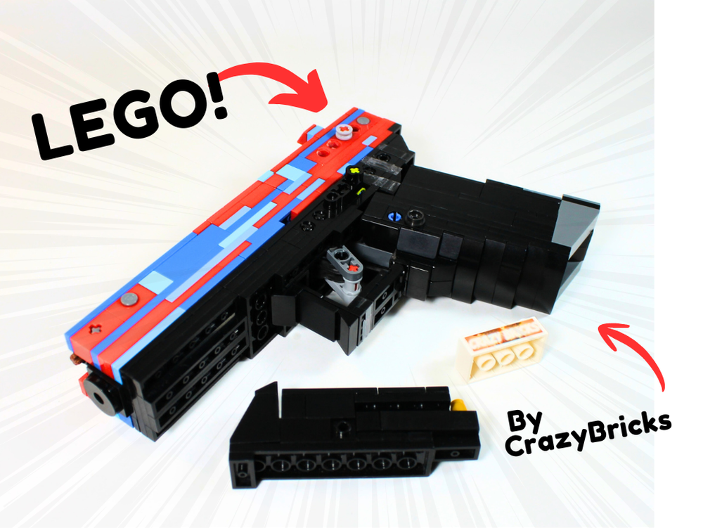 Lego Crazy blow-back rubber-band gun