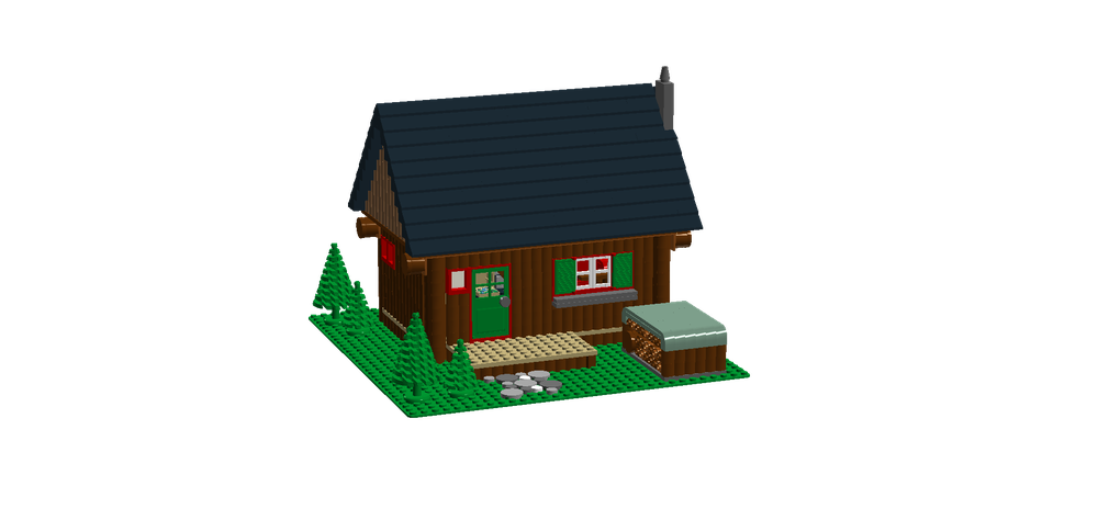 Lego Off Grid Log Cabin