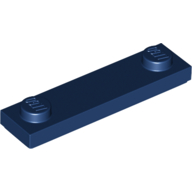 Lego Plate Special 1 x 4 with 2 Studs with Groove [New Underside] / Dark Blue