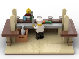 Minifig scale modular ramen shop