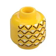 Minifig Head (No Face), Pineapple Print