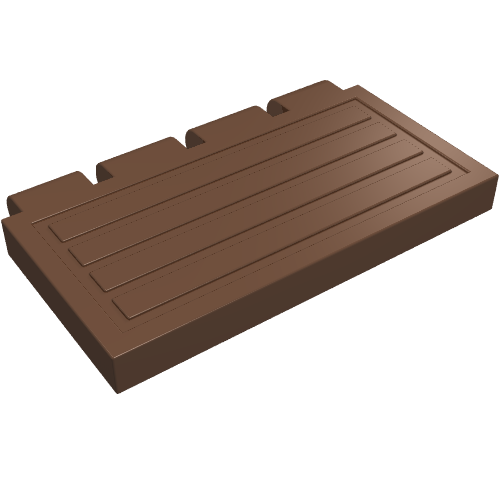 Lego Hinge Train Gate 2 x 4 / Brown