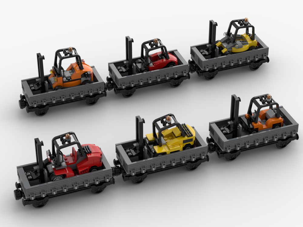 Lego Forklift Train Wagons