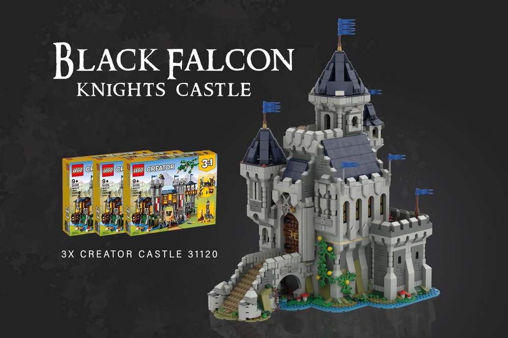 Lego Black Falcon Knight's Castle (31120 "Medieval Castle" Alternate Build)