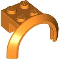 Wheel Arch, Mudguard 4 x 2 1/2 x 2 with 2 x 2 Plate / Orange