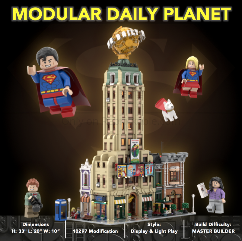 Lego Daily Planet Modular Building - 10297-1 and 10278-1 Modification