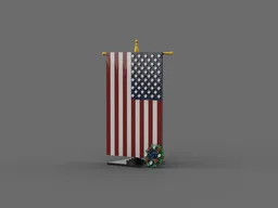 US Flag & Wreath (addon for my Bald Eagle MOC)