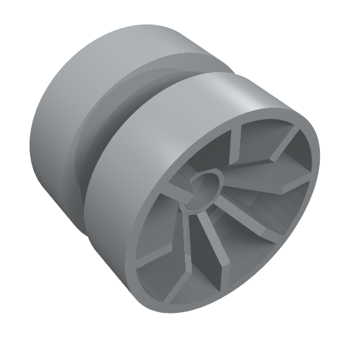 Lego Wheel 18 x 14 Spoked / Light Bluish Gray
