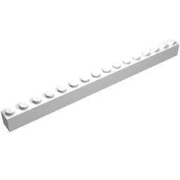 Brick 1 x 16 / White