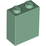 Lego Brick 1 x 2 x 2 with Inside Stud Holder / Sand Green