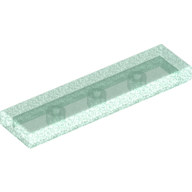 Lego Tile 1 x 4 with Groove / Opal Trans-Light Blue