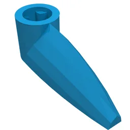 Technic Tooth 1 x 3 with Axle Hole [Rounded Underside] / Dark Azure