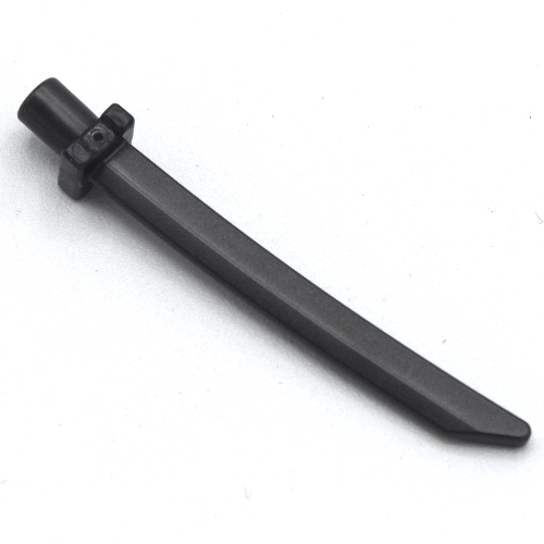 Lego Weapon Sword Blade with Bar, Square Crossguard / Pearl Titanium