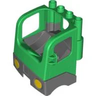Duplo Truck Semi-Tractor Cab with Dark Bluish Gray Base / Green