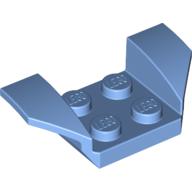 Lego Mudguard 2 x 4 with 2 x 2 Studs and Flared Wings / Medium Blue