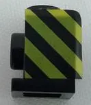 Brick, Modified 1 x 1 with Headlight with Black and Yellow Danger Stripes Pattern Model Left Side (Sticker) - Set 7760