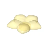 Clikits Icon, Flower 2 x 2 Large, 5 Petals with Pin / Trans-Fire Yellow