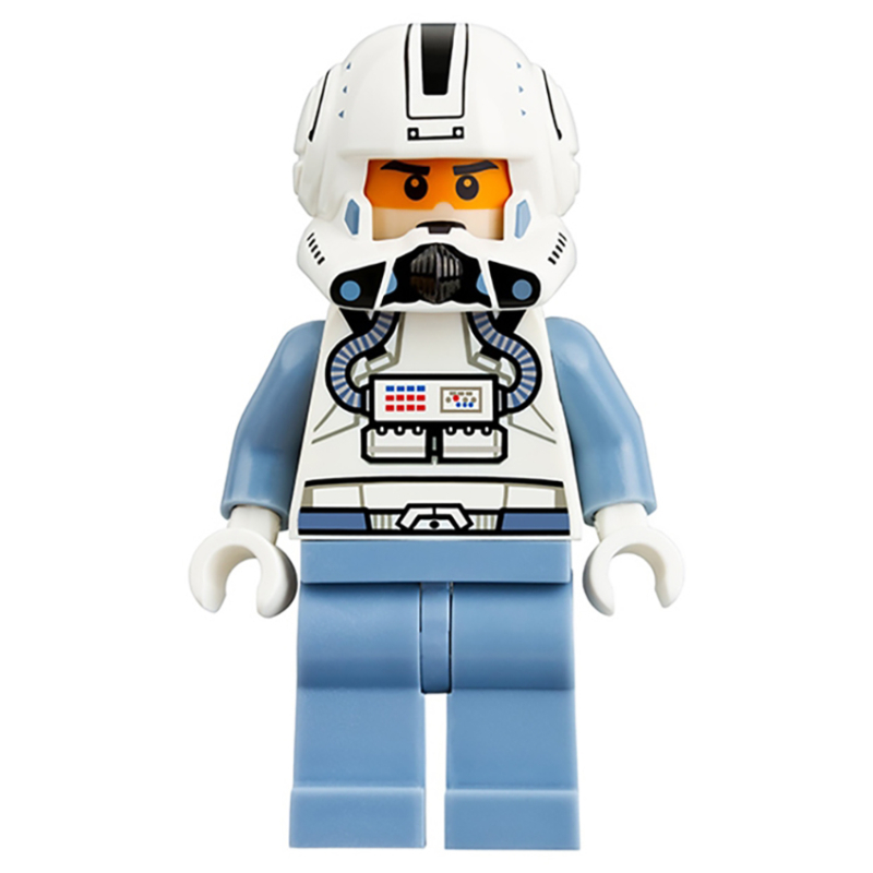 Lego Clone Pilot, Open Helmet with Black Markings