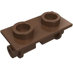 Hinge Brick 1 x 2 Top Plate Thin / Brown