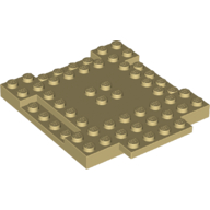 Lego Plate Special 8 x 9 x 2/3 with 1 x 4 Recessed / Tan